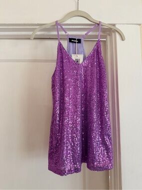 Miduo Purple Sequin Racerback Tank Top | NWT | Size Small
